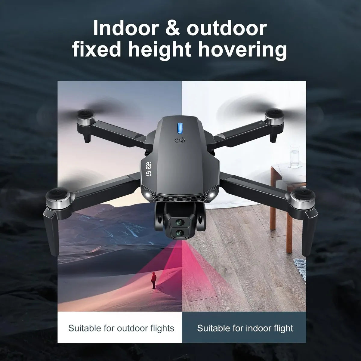 Drone E88 Pro Max con 2 Baterías - Garantía Extendida🔒